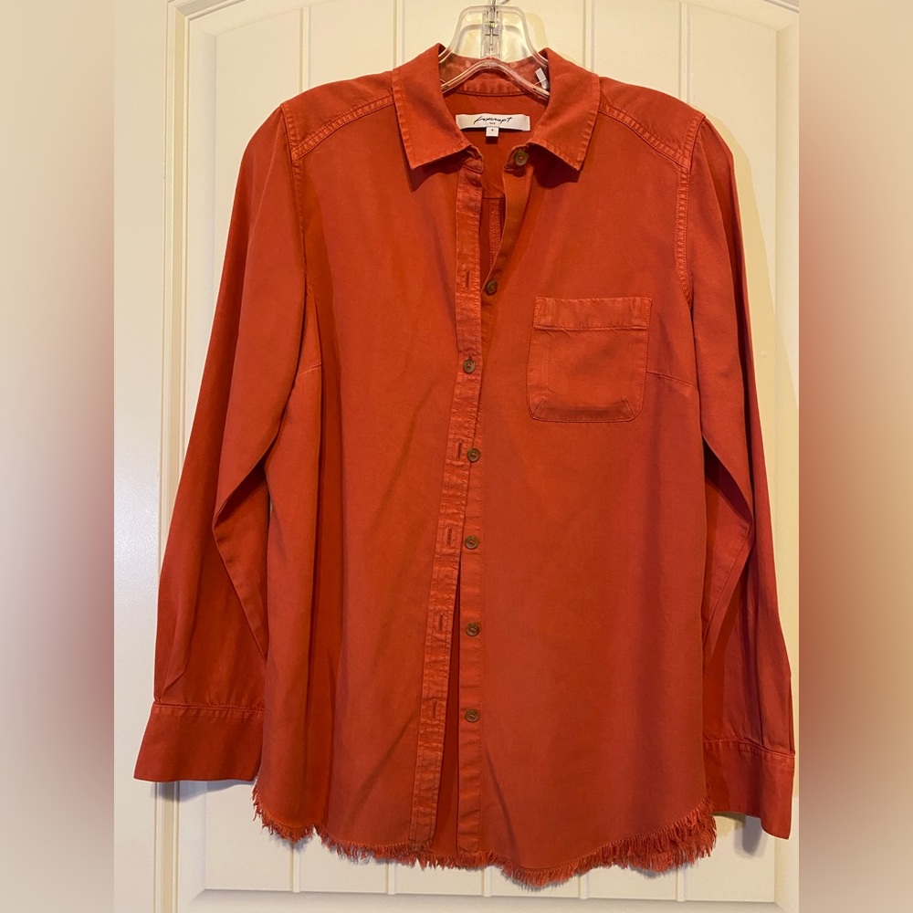 Foxcroft Coral Fringe Shirt